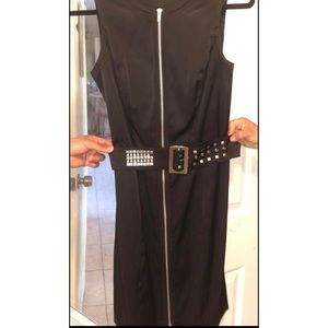 Black Zippered Dress- Cache